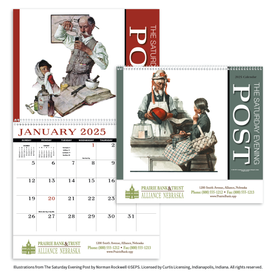 Saturday Evening Post Appointment Calendar - Spiral