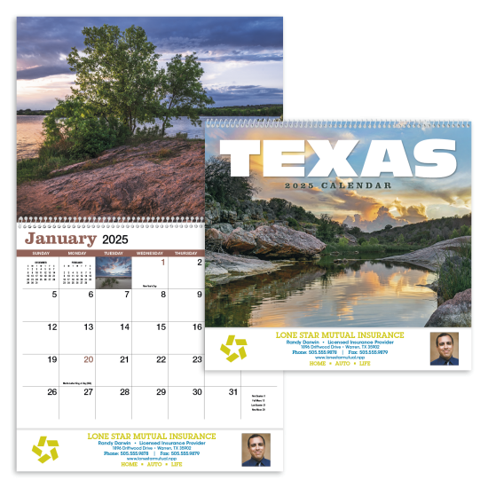 Texas Appointment Calendar - Spiral