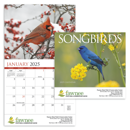 Songbirds Appointment Calendar - Stapled