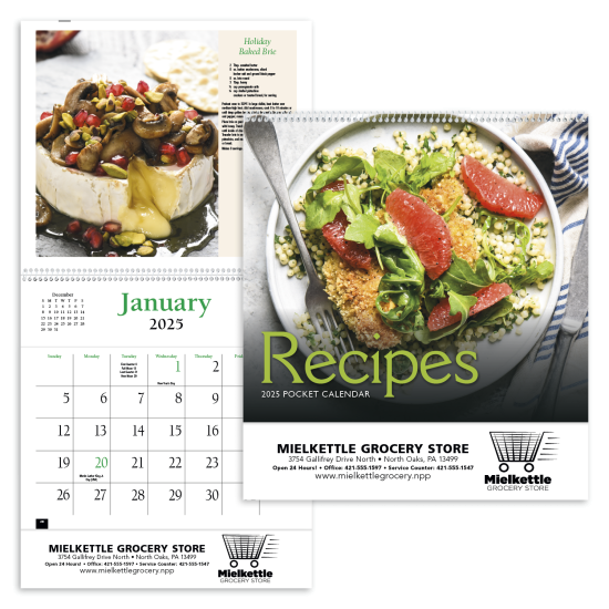 Recipe Pocket Calendar