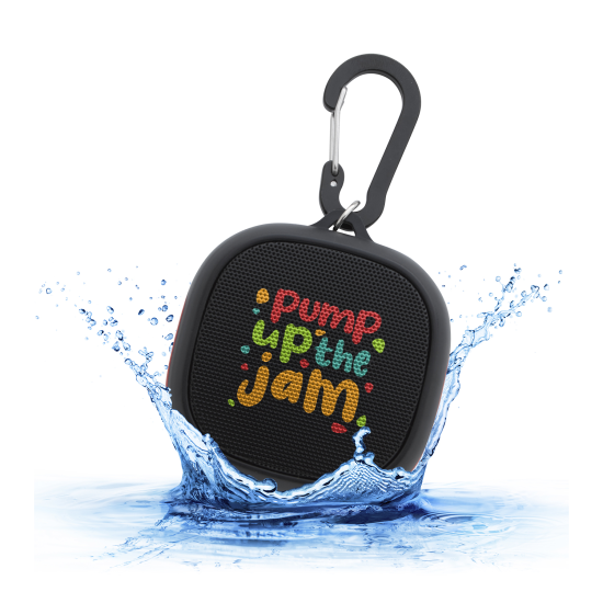 Water-Resistant Speaker with Carabiner