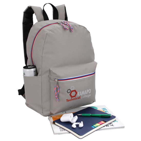 Tri-Color Zipper Backpack