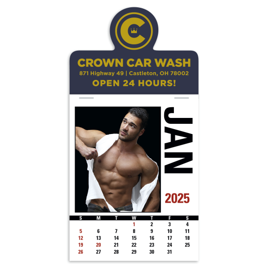 Press-N-Stick Male Call Calendar