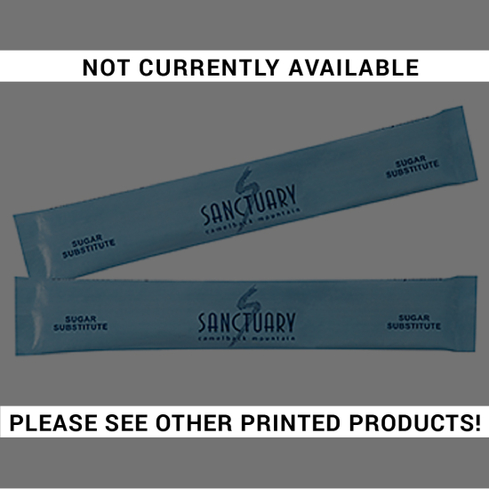 Custom Printed Blue Aspartame Sugar Packets, Sugar Sticks and Sugar Tubes