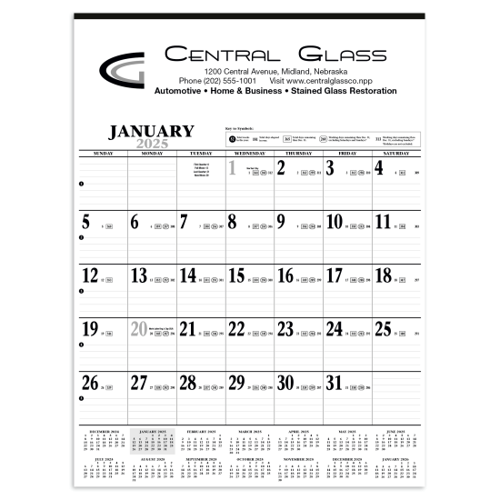 Large Contractor Calendar